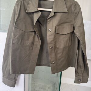 Express Olive Green Utility Jacket - Women's